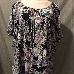 NWT Kimono Sleeve Blouse XL Paisleys